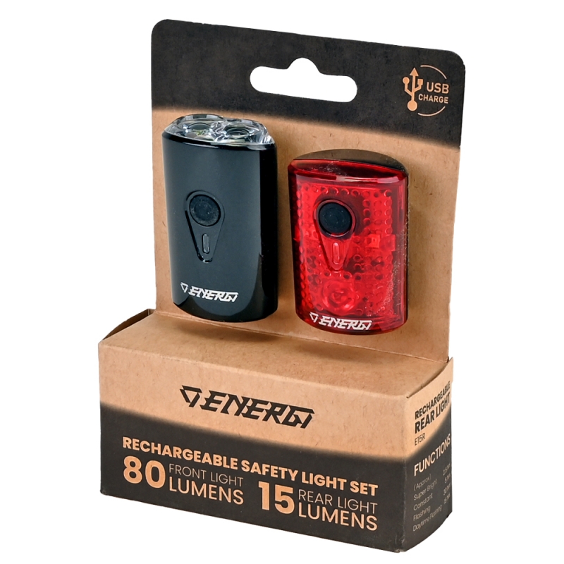 ست چراغ جلو و عقب دوچرخه انرژی مدل  CG-211 WR